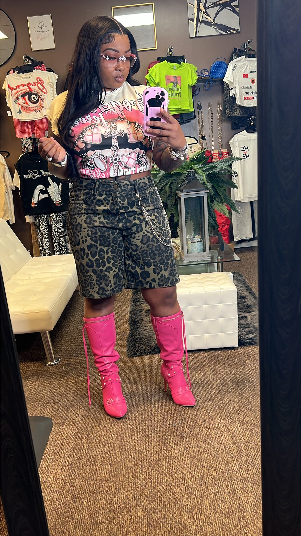 Studded Heart Club Graphic Tee